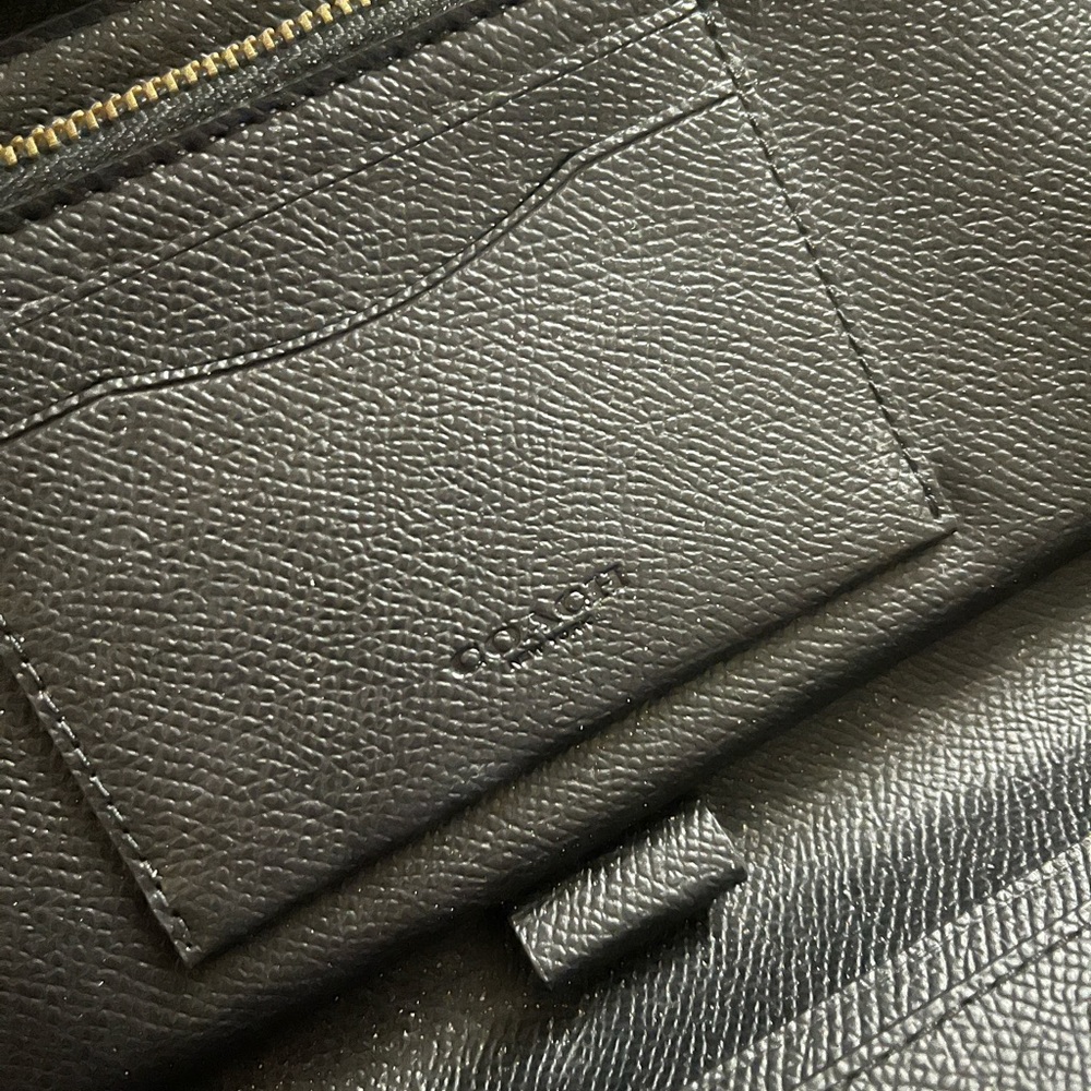 Large coach wallet black with pewter coach logo. - Picture 3 of 3